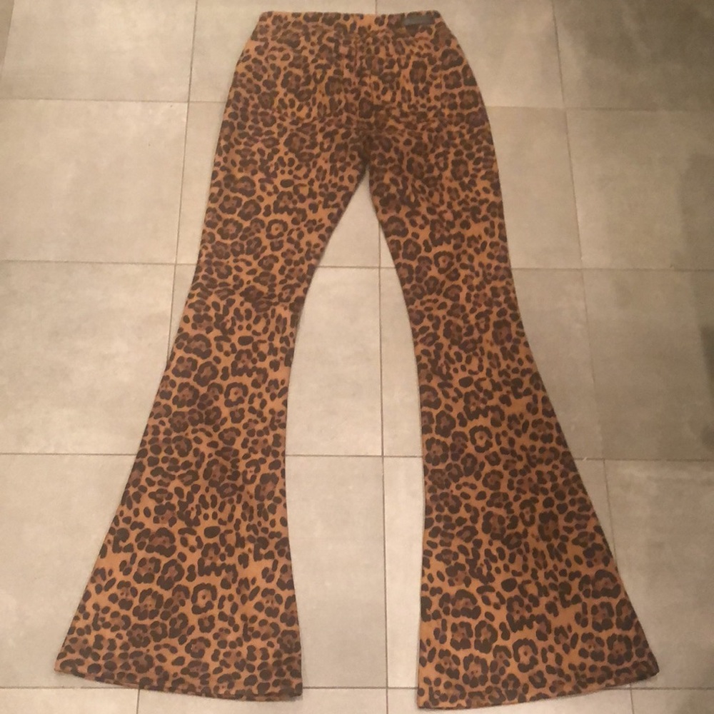 Blank NYC Animal Print Bell Bottom Pants - Picture 10 of 11
